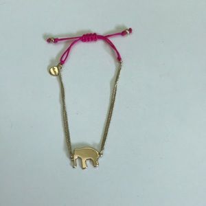 EUC Stella & Dot Pink Gold Elephant Bracelet